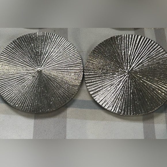 SIX VINTAGE COASTERS SILVER TONE - Picture 3 of 10